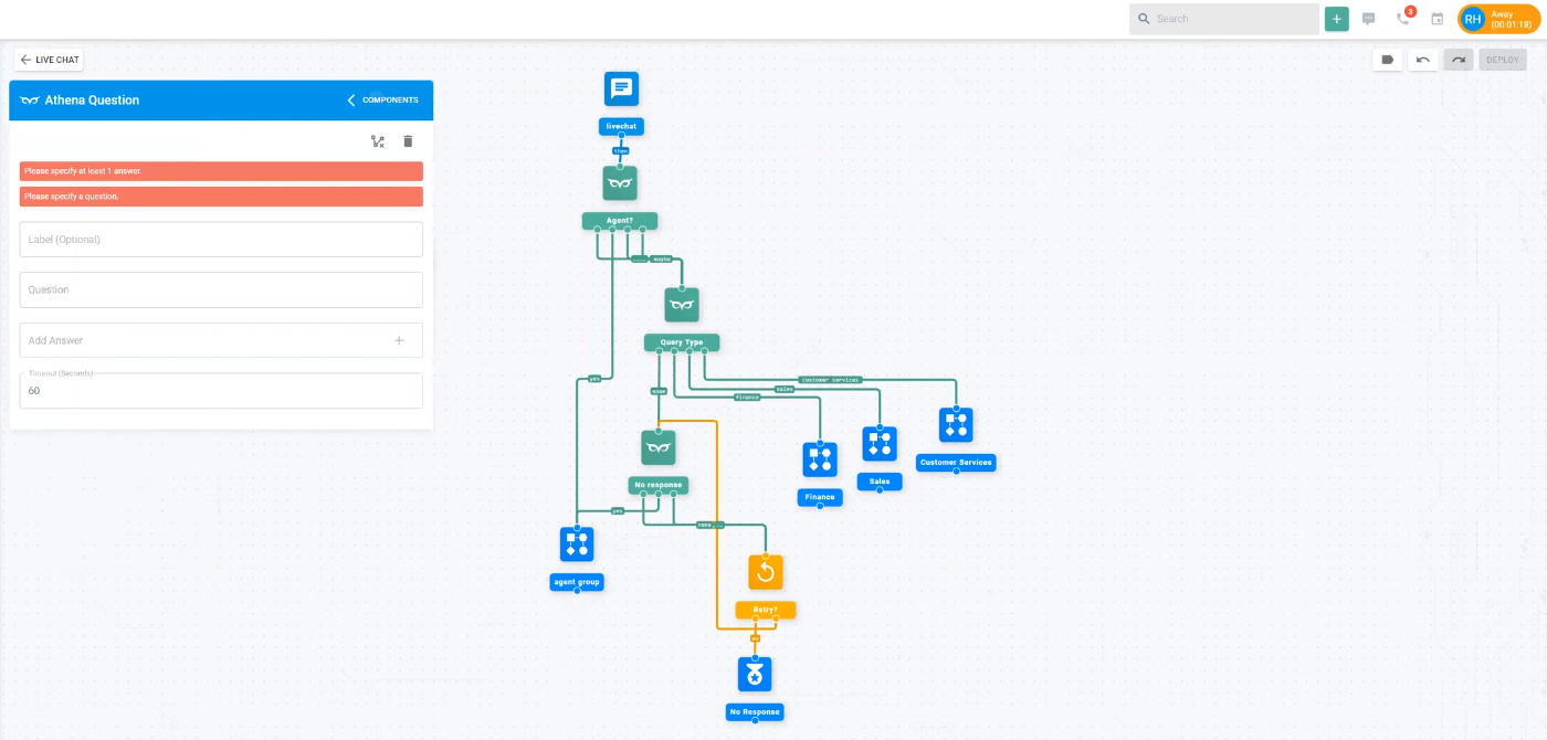 An example of a Customer Experience workflow automated with Flow.