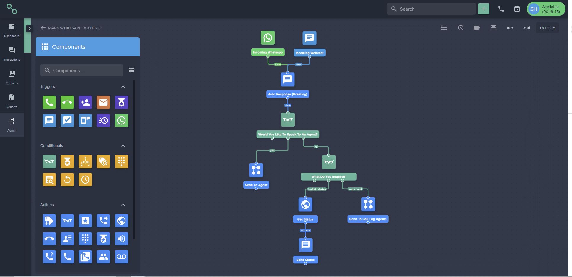 An example of a workflow automated with Flow, ConnexAI's Call Centre AI Automation tool